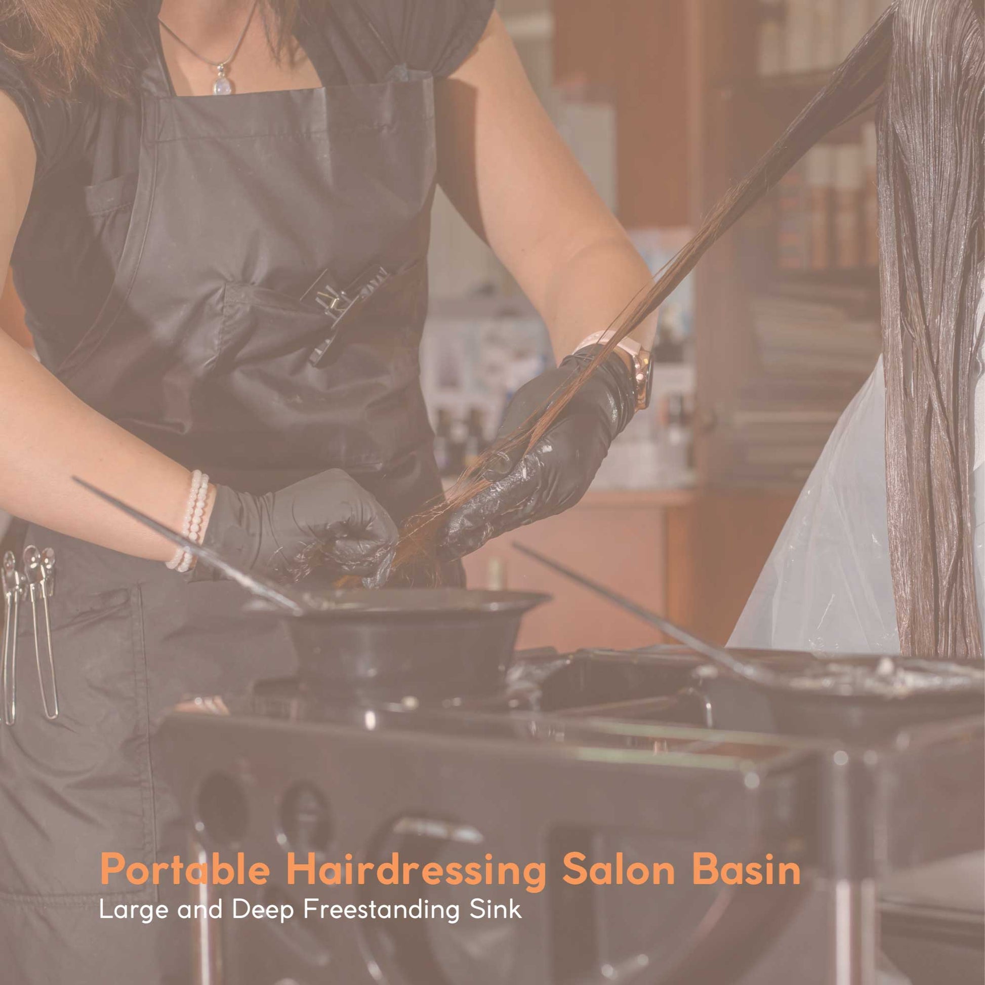 5 Drawer Hairdressing Trolley Black 90x30x36cm Hair Salon Beauty Rolling Cart