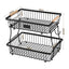 5-Star Chef 2 Tier Fruit Basket Bowl Detachable Kitchen Food Storage Stand