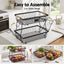 5-Star Chef 2 Tier Fruit Basket Bowl Detachable Kitchen Food Storage Stand