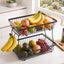 5-Star Chef 2 Tier Fruit Basket Bowl Detachable Kitchen Food Storage Stand