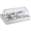 5-Star Chef 3 Pan Food Serving Display Stainless Steel with Clear Roll Top Cover