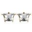 5-Star Chef 5L Chafing Dish Set 2-Pack, Food Warmer Catering Server Buffet