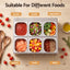 5-Star Chef 6 Pan Food Serving Display Container Stainless Steel Food Container Lids