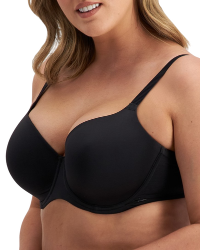 5 x Be By Berlei Womens Full Coverage Black T-Shirt Fuller Cup Bra