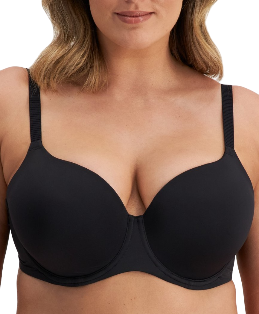 5 x Be By Berlei Womens Full Coverage Black T-Shirt Fuller Cup Bra