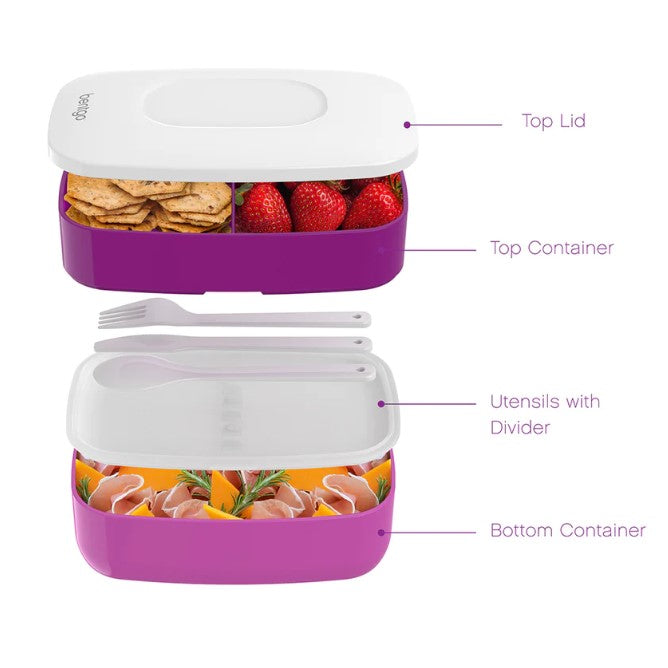 5 x Bentgo All-In-One Lunch Box Container Storage Purple