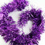 5 x Christmas Tinsel Thin Xmas Garland Tree Decorations - Purple