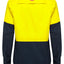 5 x Hard Yakka Basic 2 Tone Long Sleeve Vented Drill Shirt Yellow Navy