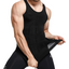 5 x Slimming Tank Top Mens Body Shaper Compression Vest Top Singlet Black