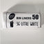 50 Pcs X 36L White Tidy Garbage Bin Liners Bags
