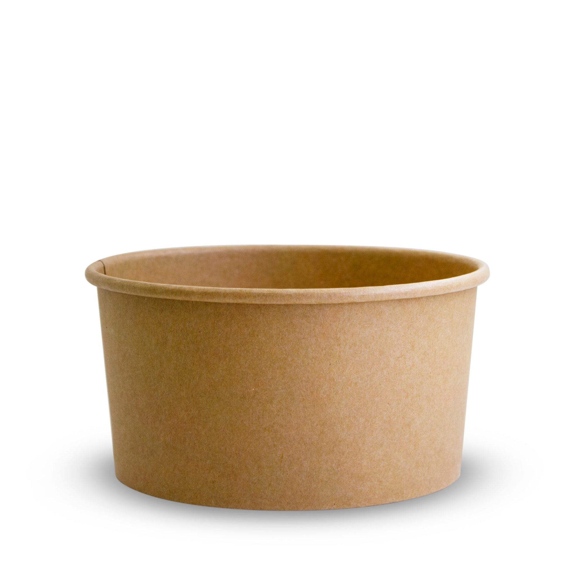 50 X Brown Kraft Paper Food Bowls And Lids 1000Ml