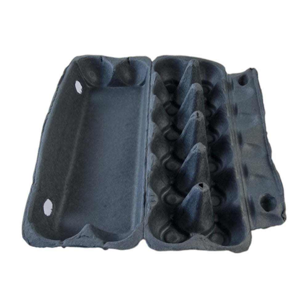 50 X Charcoal Full Dozen Carton 12-Egg Recyclable Egg Cartons