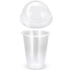 50 X Drinking Cups Clear Pp With Clear Dome Lid 18Oz / 520Ml