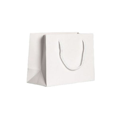 50 X White Cardboard Gift Bags With Handle Gifts/Favours/Birthday/Party