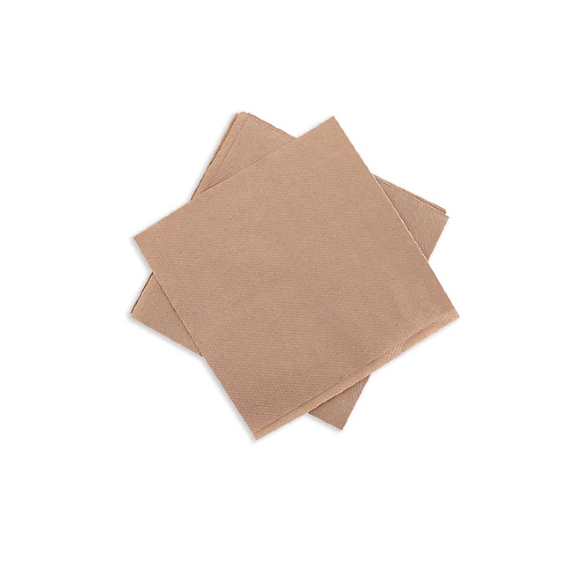 500 Pkt Luncheon Napkins Compostable Brown Paper Eco Serviettes 30x30cm 1Ply