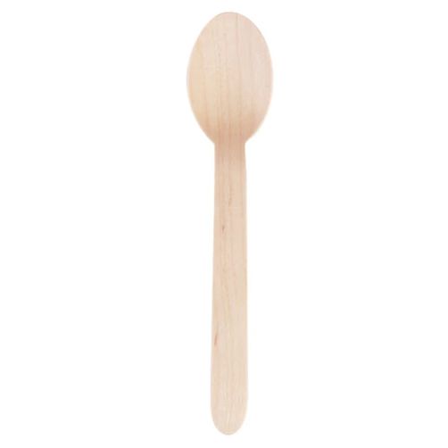 500 X Disposable Wooden Cutlery Bulk Bamboo Party 160mm - Spoons/Knives/Forks