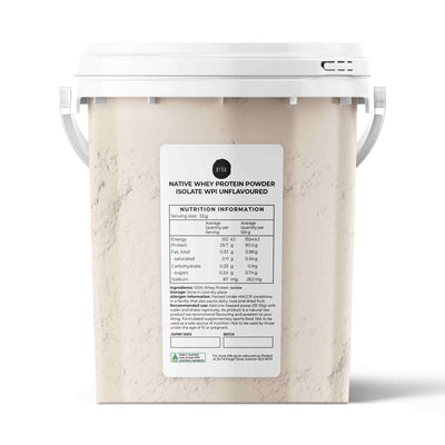 500g Native Unflavoured Whey Protein Isolate Powder - Shake WPI Supplement Tub