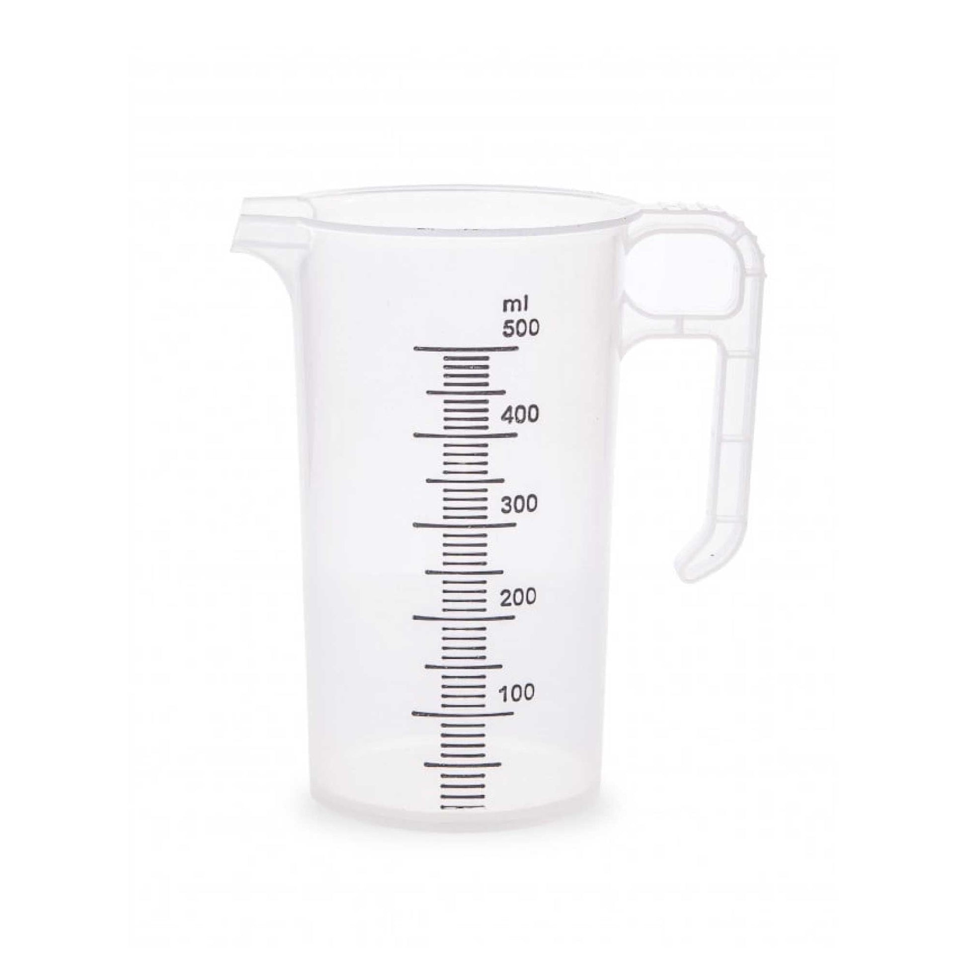 500ml Measuring Jug Heavy Duty Clear Plastic Propylene BPA 5 Food Grade Pro-Jug