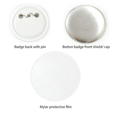 500x Button Badges 32mm - Craft DIY Hobby Accessory Making