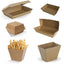 50/100/125 X Kraft Brown Disposable Food Boxes Bulk Takeaway Storage Tray Box