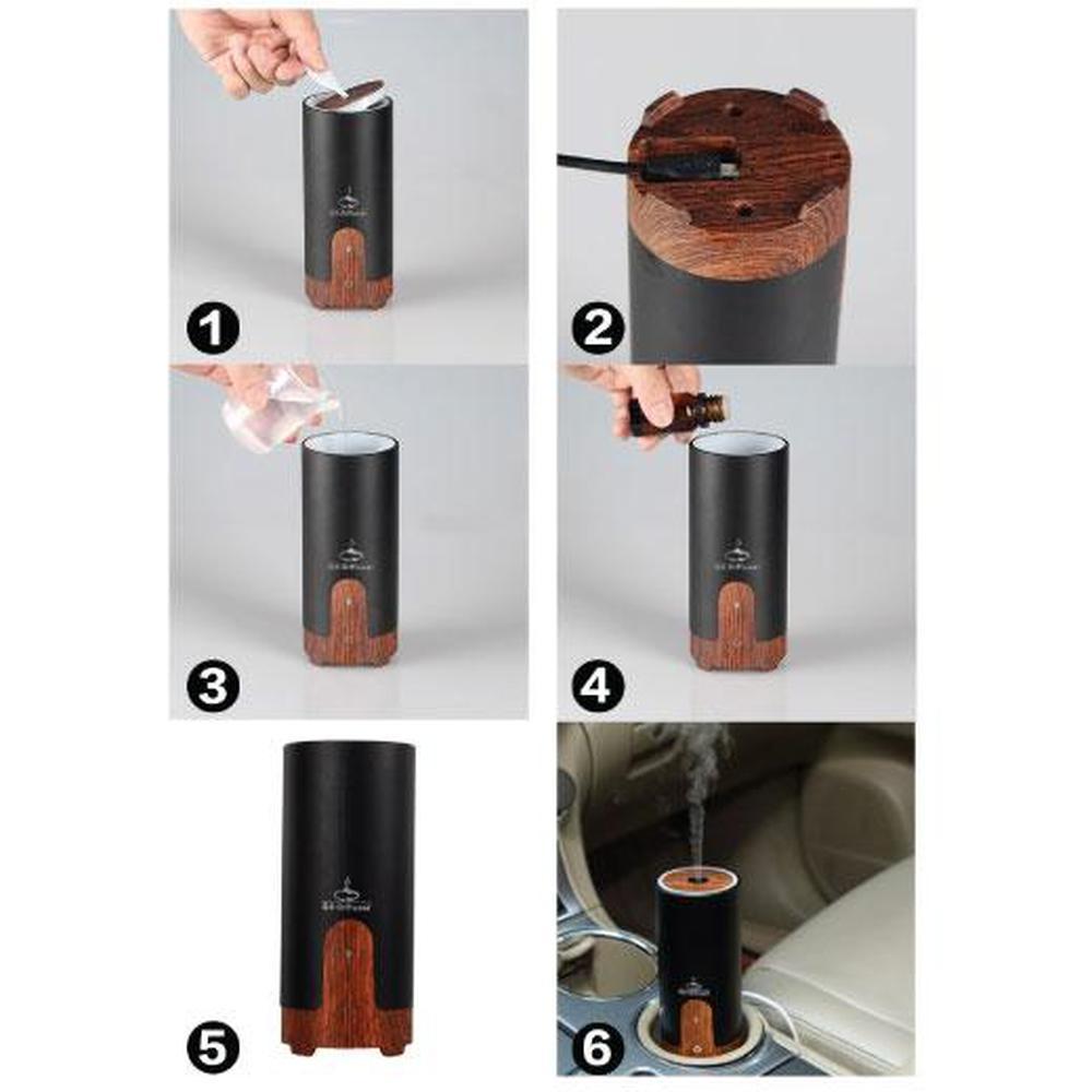 50ml Essential Oil Aroma Diffuser - USB Or Car Lighter Plug Portable