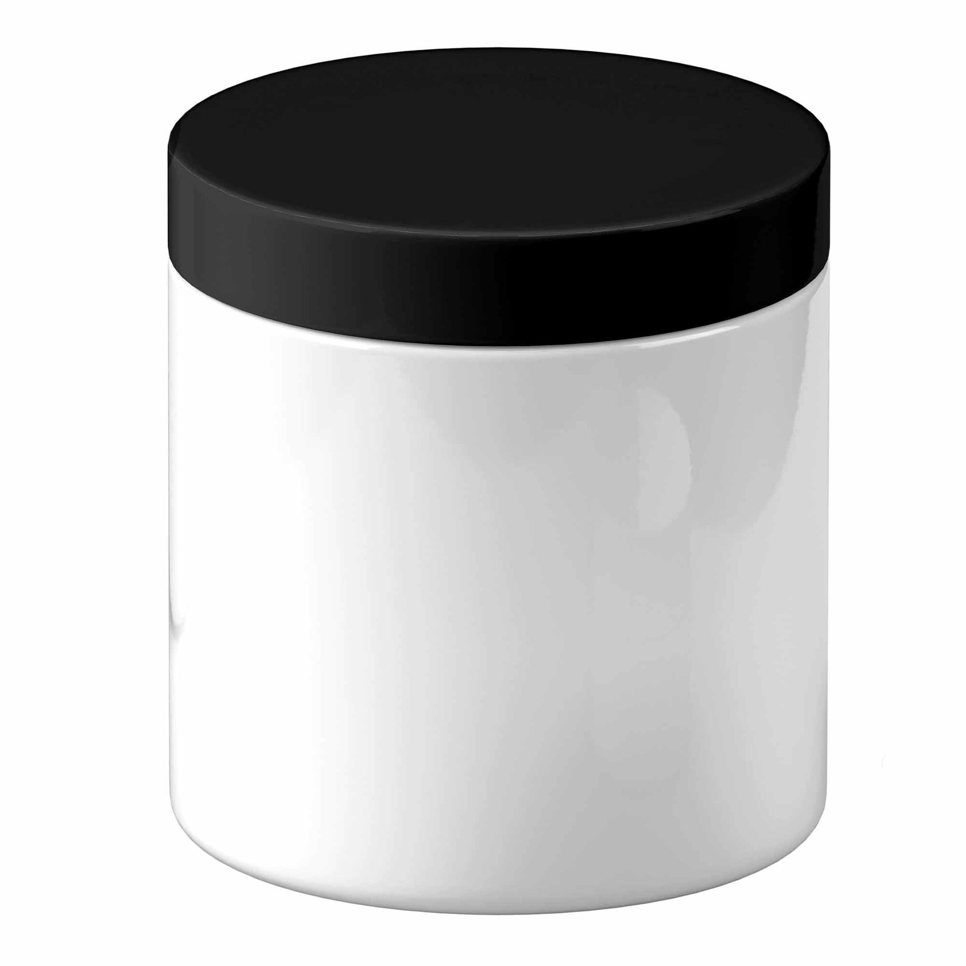 50x 600g Plastic Cosmetic Jar + Lids - Empty White Cream Container