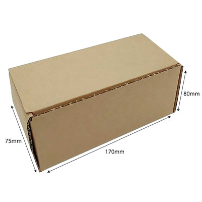 50x Mailing Box 170x75x80 Postal Brown Cardboard Small Diecut Shipping A5 Carton