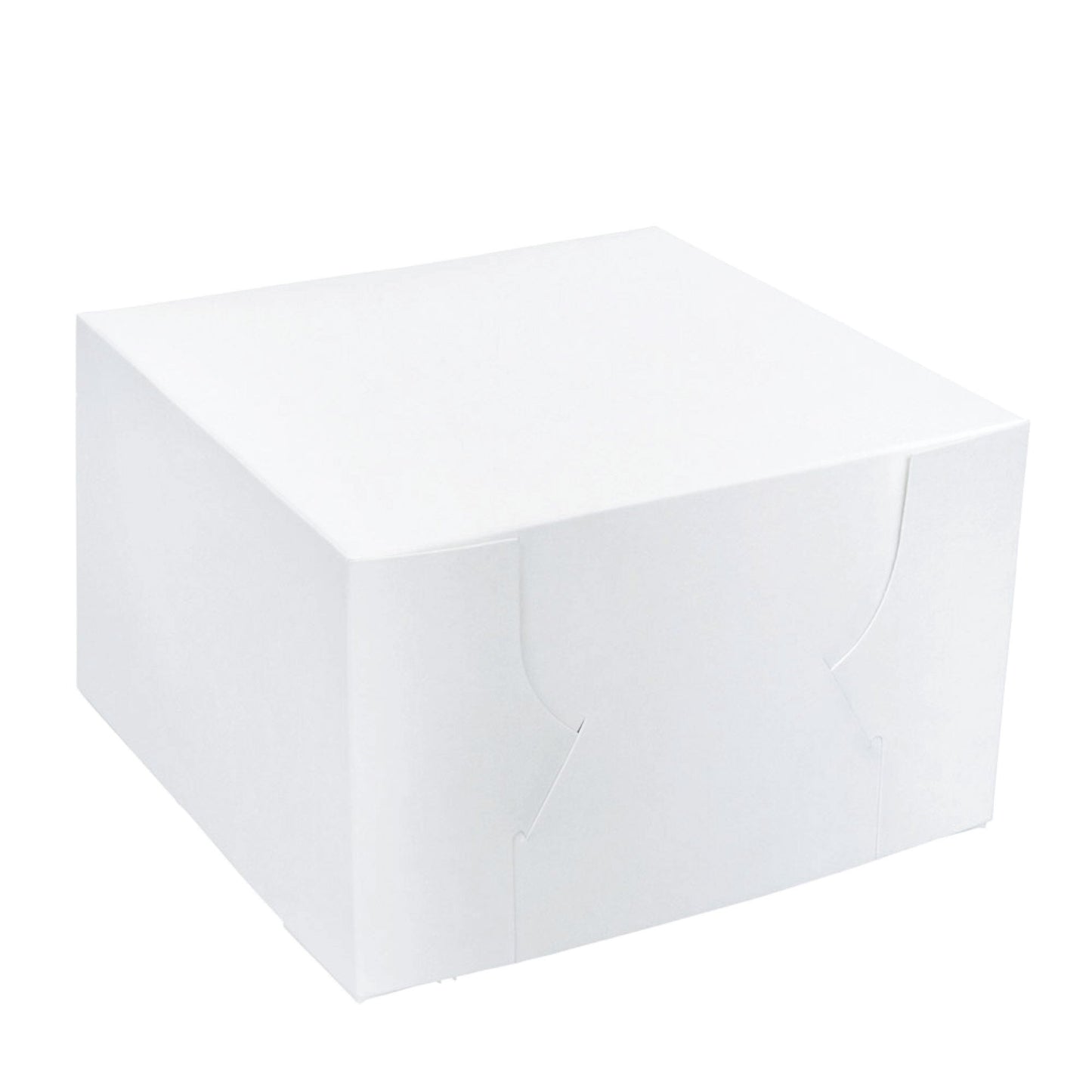 50x Takeaway Cake Box 12x12x6" - Square Folding White Dessert Bakery Packaging