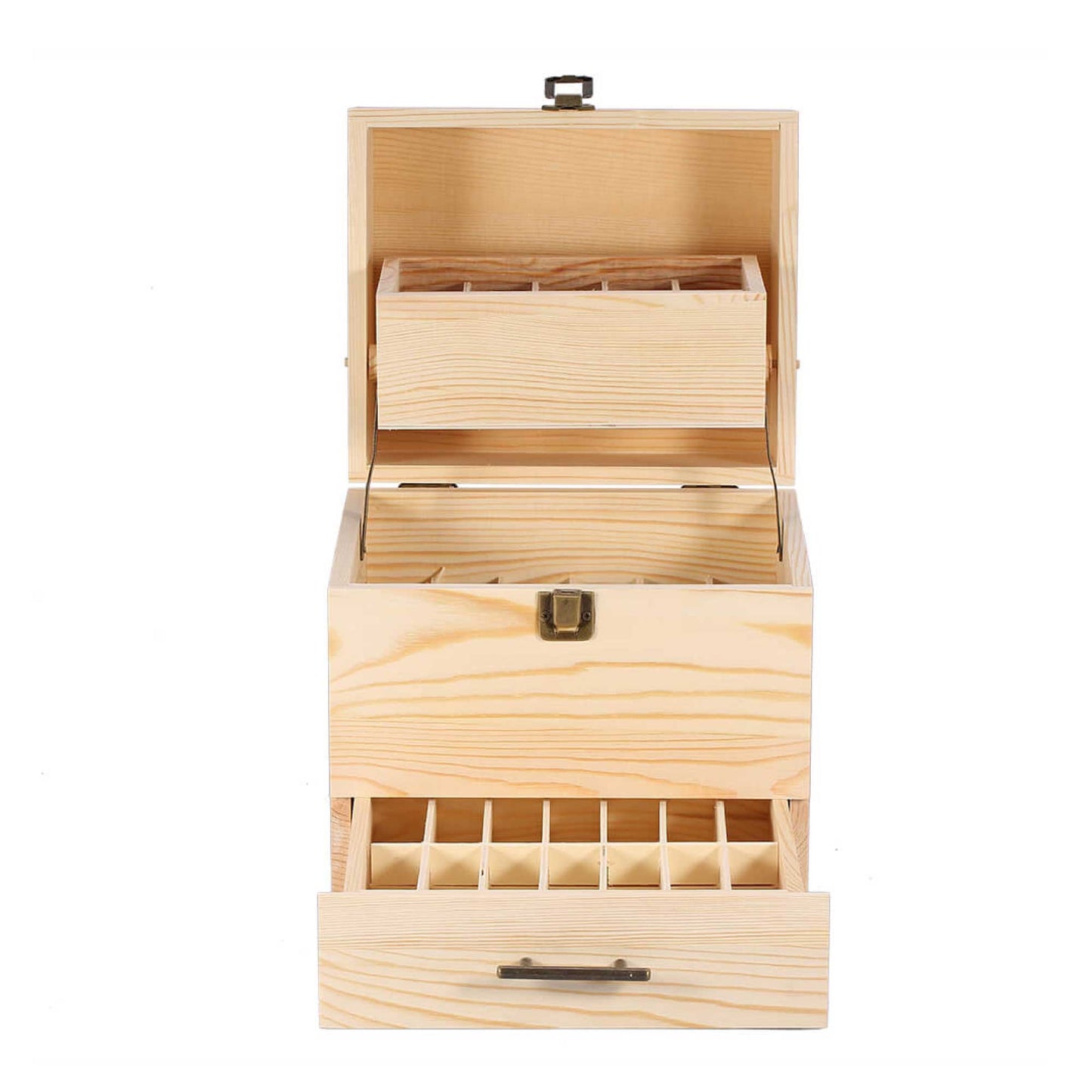59 Slots Essential Oils Storage Box - Wooden 3-Tier Bottle Holder