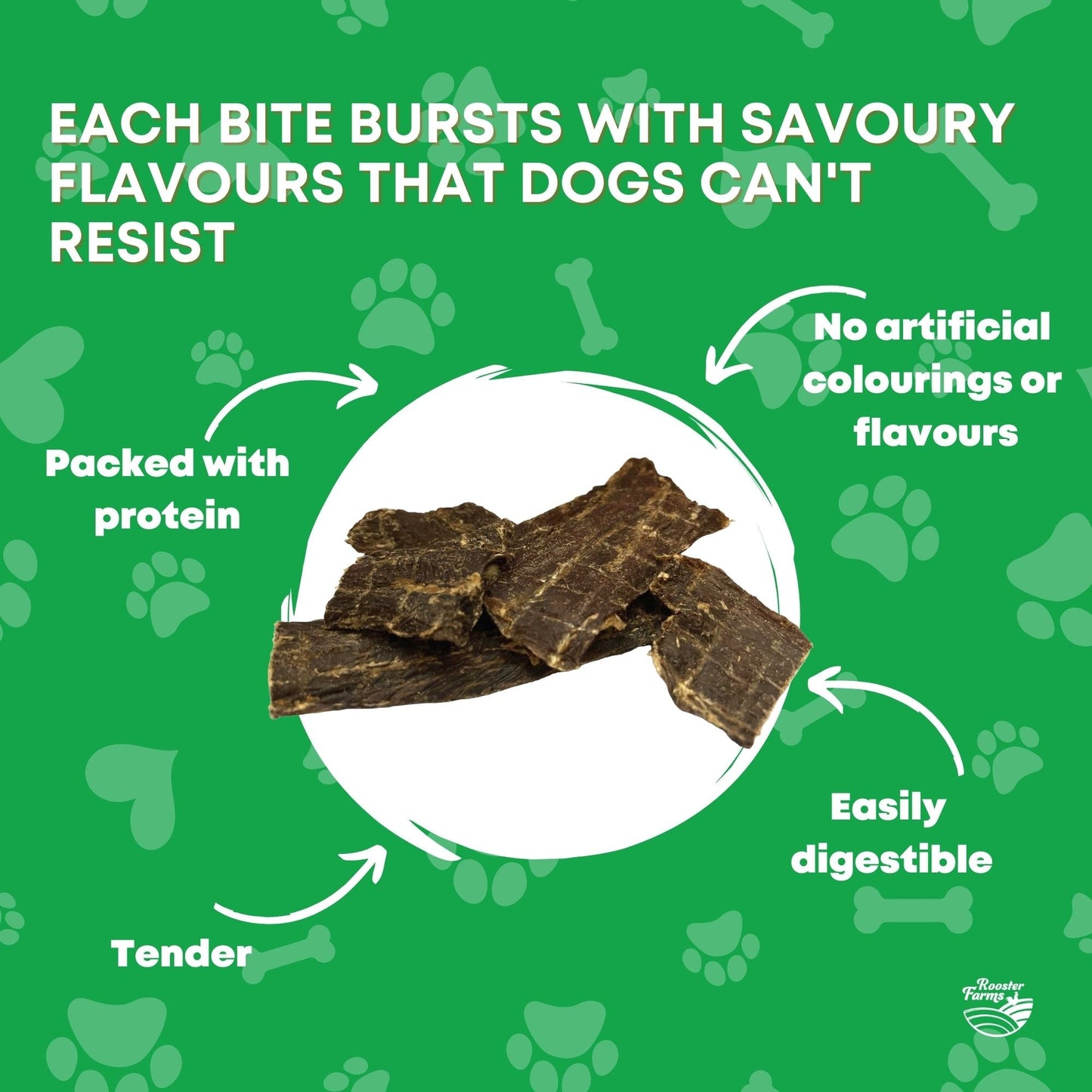 5Kg Dog Treat Beef Jerky - Dehydrated Australian Healthy Puppy Chew