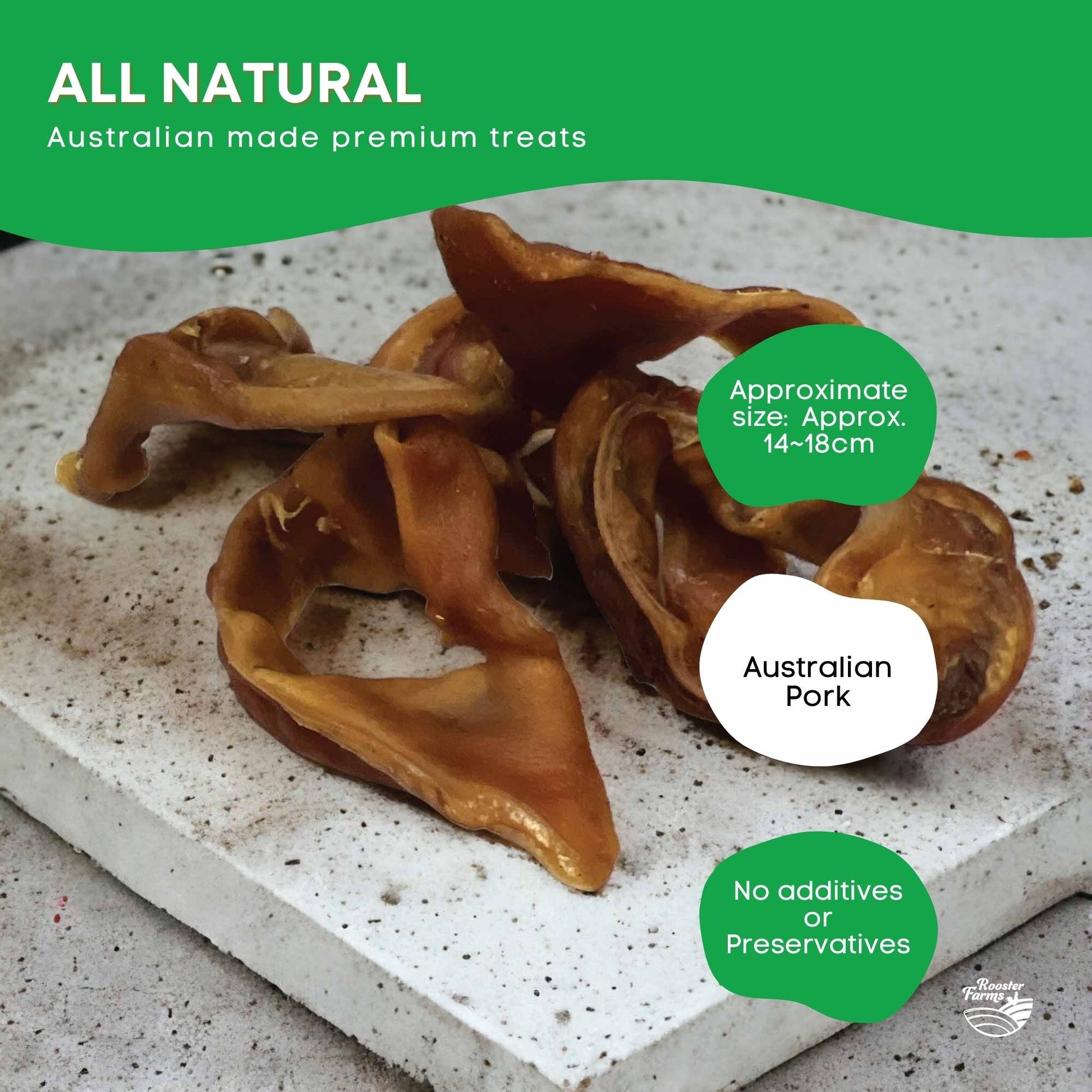 5Kg Dog Treat Pig Ear Strips - Dehydrated Australian Healthy Puppy Chew