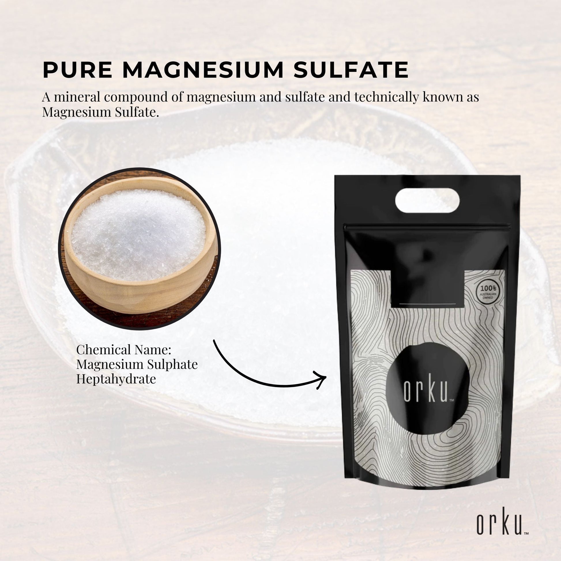 5Kg Epsom Salt - Magnesium Sulphate Bath Salts For Skin Body Baths Sulfate