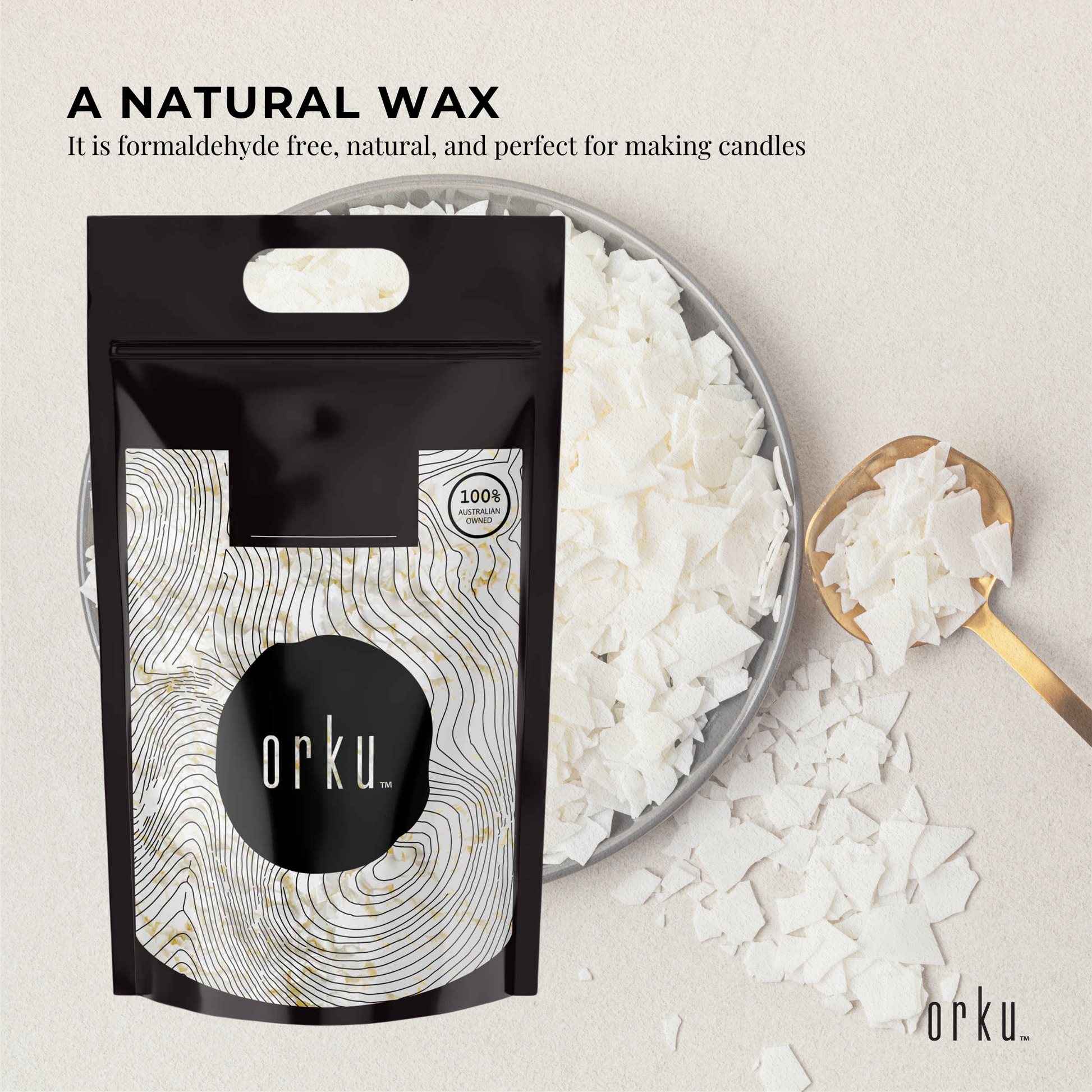 5Kg Golden 464 Soy Wax Flakes - 100% Pure Natural DIY Candle Melts Chips