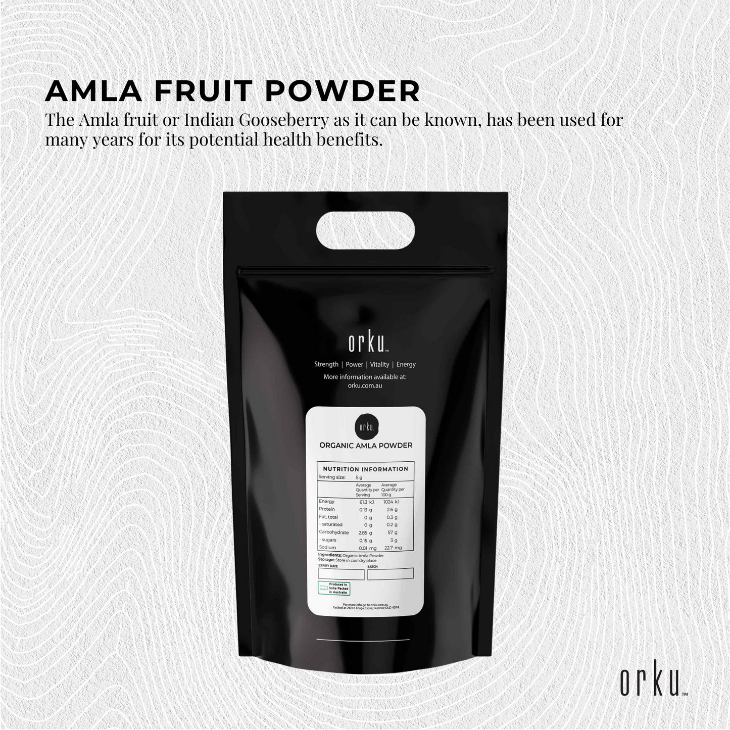 5Kg Organic Amla Powder Indian Gooseberry Emblica Officinalis Fruit Supplement
