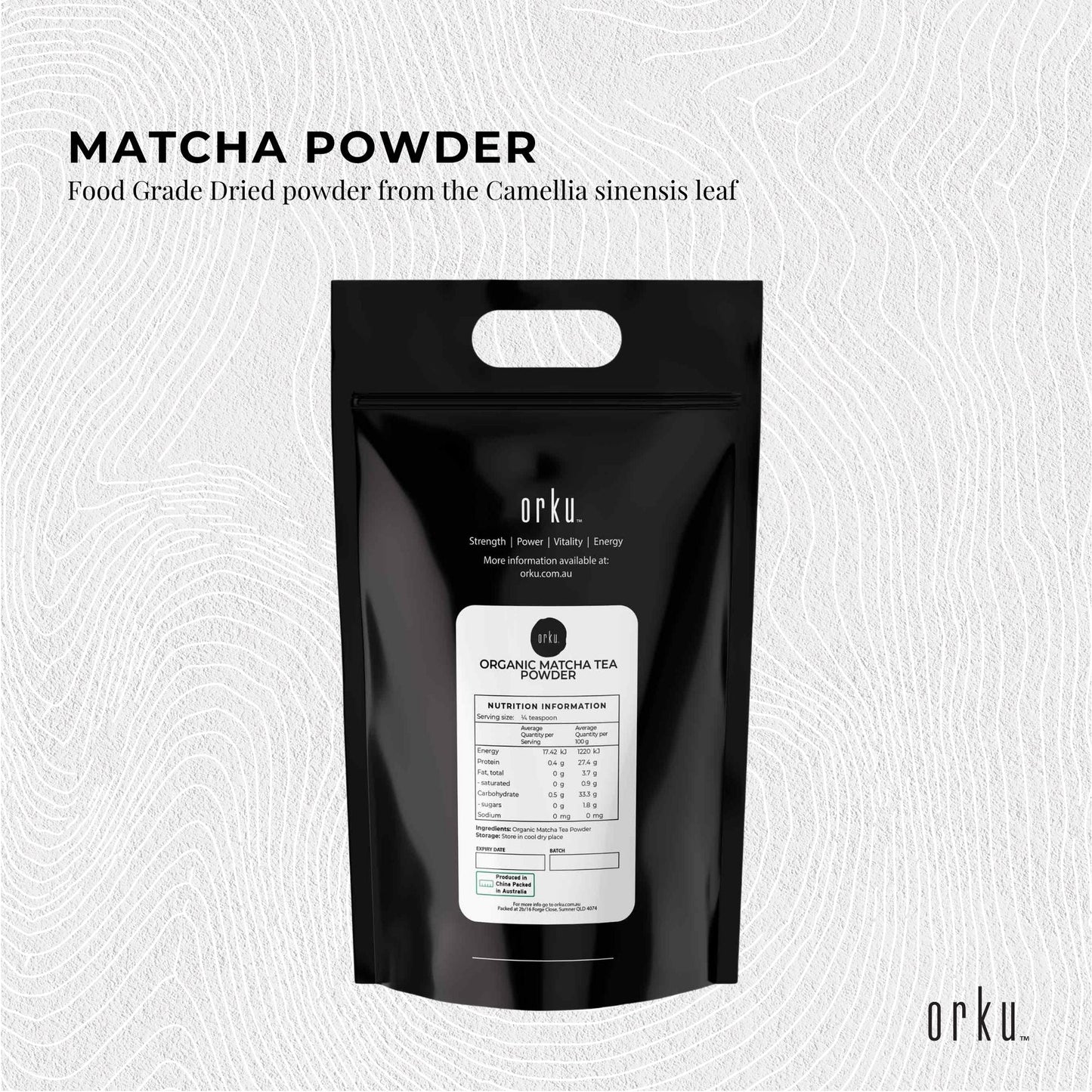 5Kg Organic Matcha Green Tea Powder Camellia Sinensis Leaf Supplement
