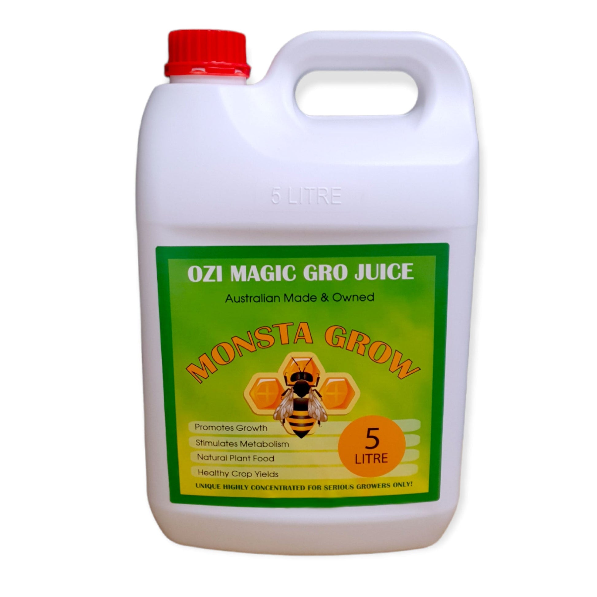5L Monsta Grow Juice - Organic Structural + Foliar Growth Nutrient - Ozi Magic