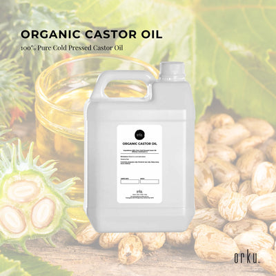 5L Organic Castor Oil - Hexane Free Cold Pressed Anti Oxidant Skin Hair Care
