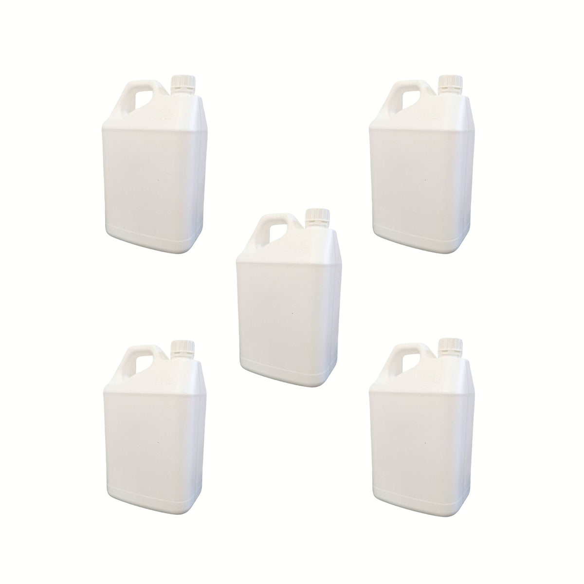 5L White HDPE Jerry Can + 38mm Dorony Tamper Evident Cap - Dangerous Goods