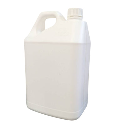 5L White HDPE Jerry Can + 38mm Dorony Tamper Evident Cap - Dangerous Goods
