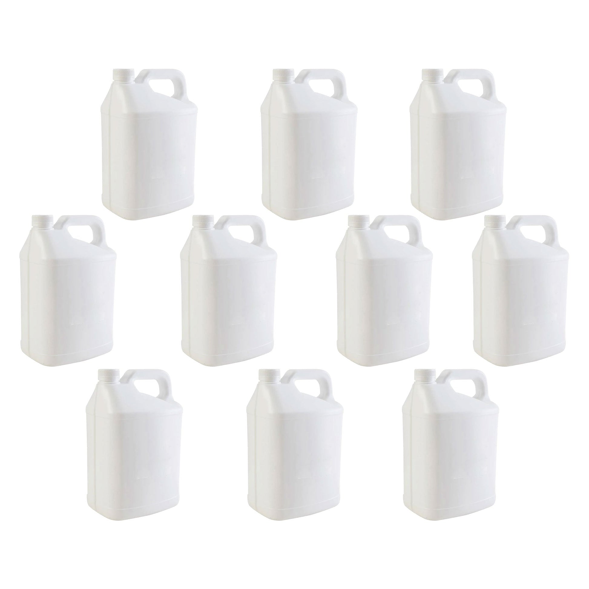 5L White HDPE Plastic Bottles + Tamper Tel Caps - Dangerous Goods Jerry Can