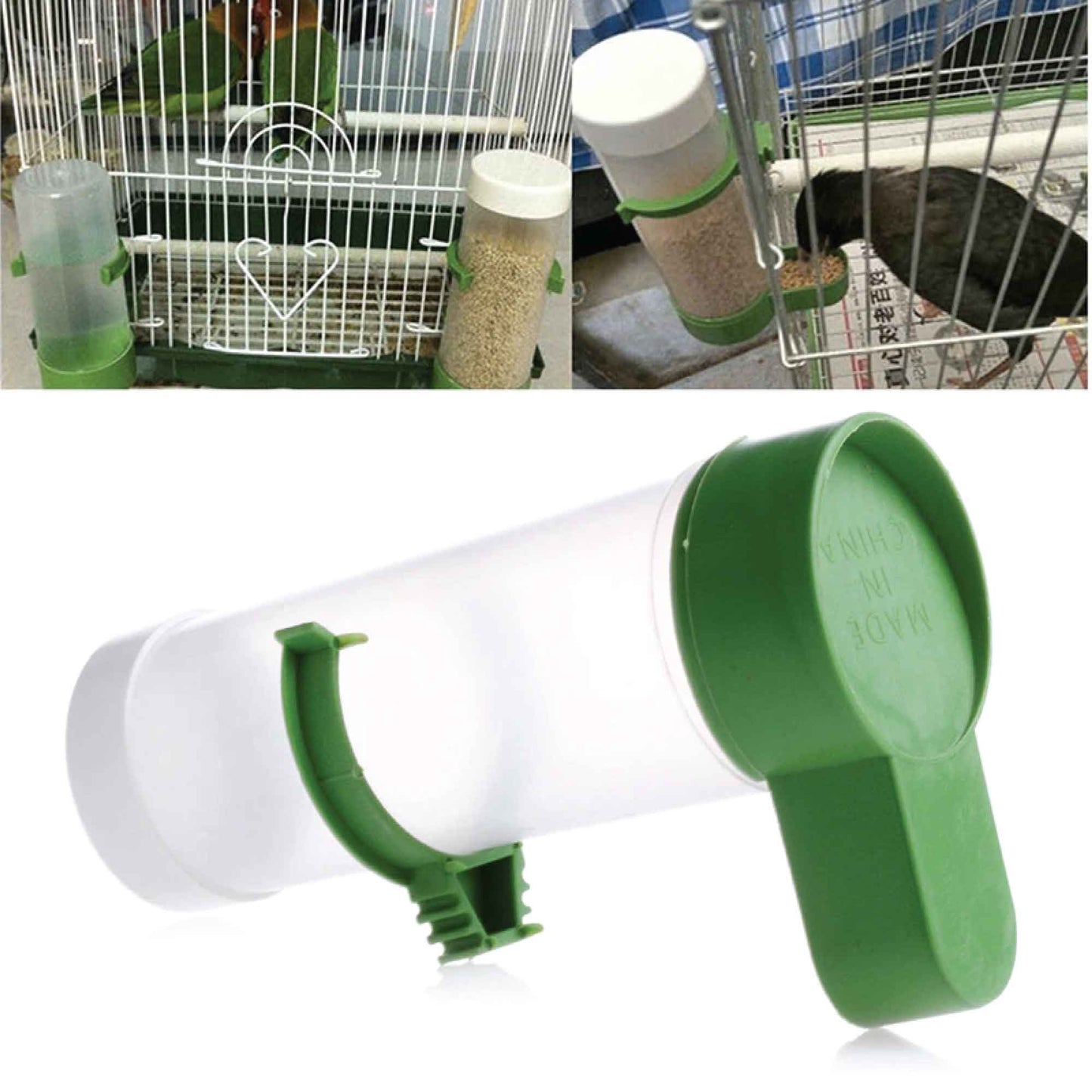 5x Bird Cage Food Dispenser Feeder Automatic Pet Parrot Budgie Cockatiel Aviary