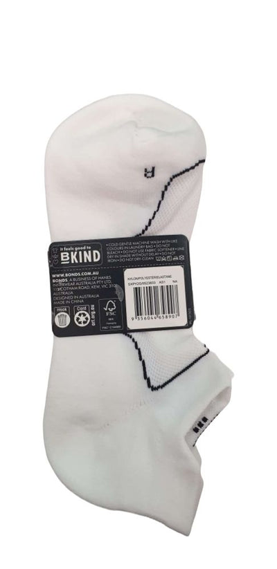 6 Pairs X Bonds Mens X-Temp Sport Low Cut Socks White