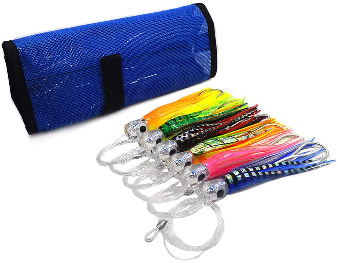 6 Pieces X 6.5" Game Fishing Trolling Lures Marlin Tuna Rigged Boating Big Game