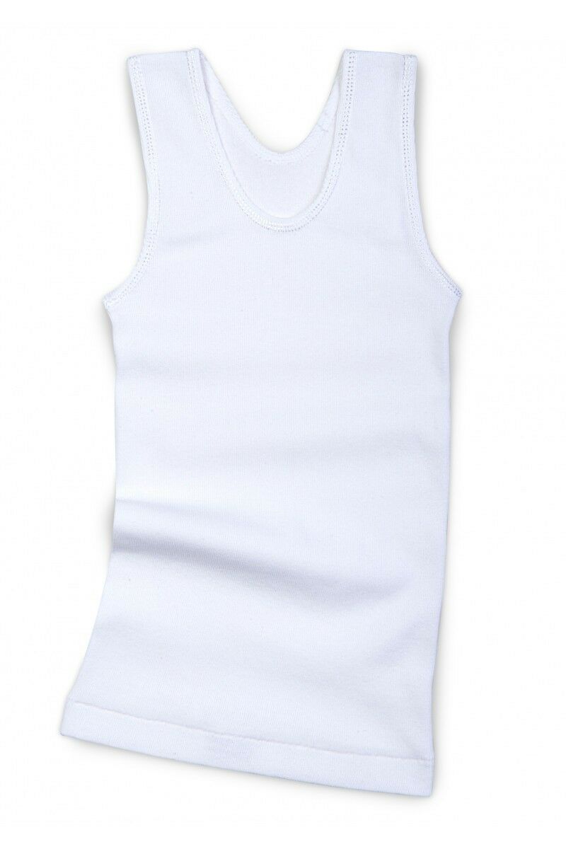 6 x Bonds Boys Kids White Chesty Vest Cotton Singlets