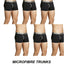 6 x Bonds Guyfront Assorted Trunks Mens Black Briefs Boxer Underwear