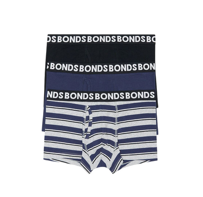 6 x Bonds Mens Everyday Trunks Underwear Black / Navy / Grey Undies