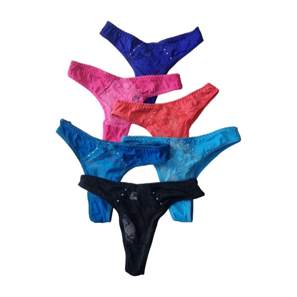 6 x Womens Assorted Gstrings Gstring Underwear Undies - Size Extra Small