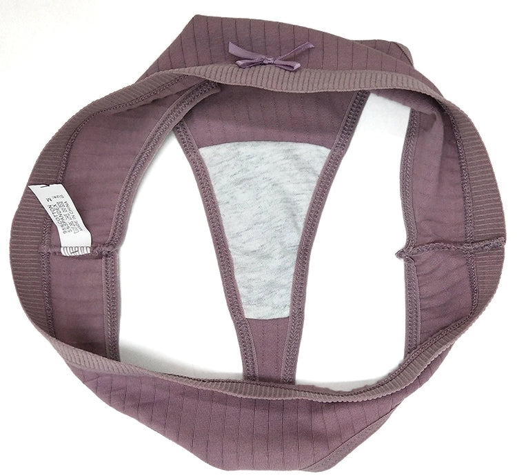6 x Womens Sexy Ribbed G Strings - Thong Sexy Cotton Assorted G String Undies