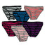 6 x Womens Stripe Cotton Bikini Underwear Brief Sexy Panties Comfy