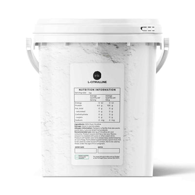 600g L-Citrulline Powder Bucket - Pure Amino Acid Pre-Workout Supplement